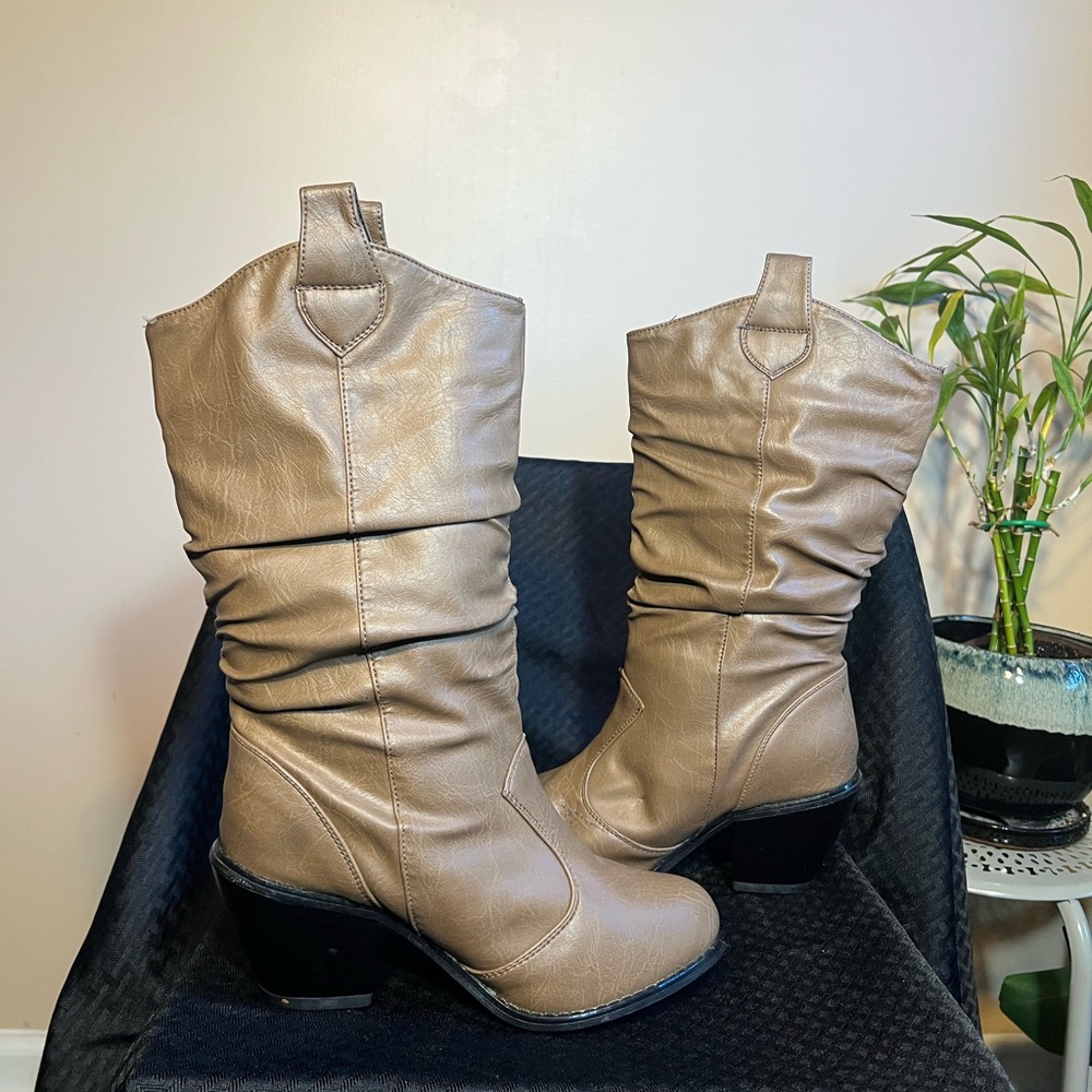 Traffic Tan Heeled Boots